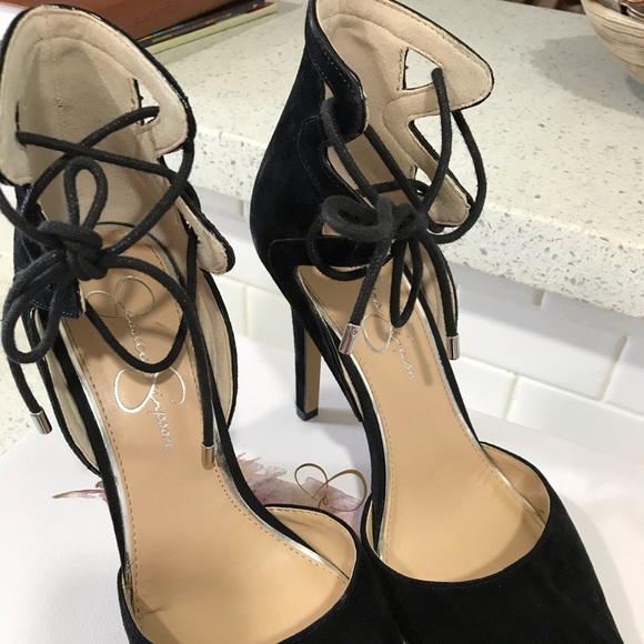 Jessica Simpson Shoes - Jessica Simpson black suede pointed heels.